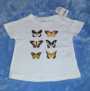 "Butterflies" shirt NWT size 6-12M